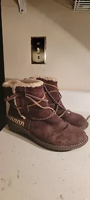 Ugg Australia Cove Winter Ankle Boots Womens Size 10 Eur 41 Brown Suede Leather • $79.99