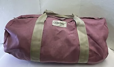 Vintage 90s EASTPAK Canvas Duffle Bag - Made In USA No Strap - Pink / Purple • $18