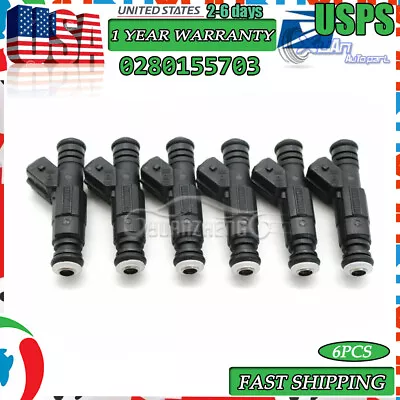 0280155703 6x New Fuel Injector For Jeep Grand Cherokee 5.2L 5.9L V8 1993-1998  • $39.97