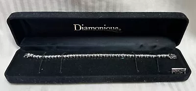 Brand New In Box! Diamonique Epiphany Clad Sterling Silver Tennis Bracelet 7.25  • $45.95