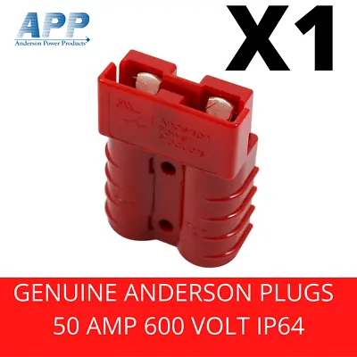 $6.95 • Buy Genuine Anderson APP SB50 Power Plug Cable Connector 6AWG 50AMP IP64 Red