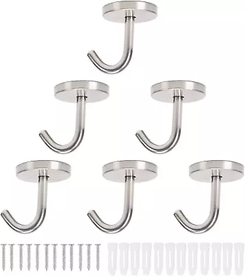 6 Pack Ceiling Hooks SUS 304 Stainless Steel Bath Towel/Robe Hook Heavy Duty W • $14.40