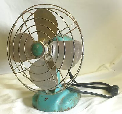 Wizard Turquoise Fan Art Deco Western Auto Supply Model BE2000A-17 Vintage 1960s • $35