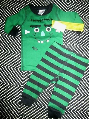 Nwt  Hanna Andersson 3 6 Halloween Frankenstein 2 Pc Pajama Set • $14.99