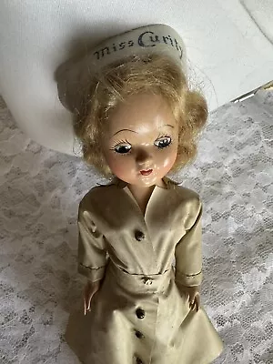 Miss Curity Nurse Doll 1950s Sleepy Eyes Hard Plastic Frozen Leg Jointed Arms • $50