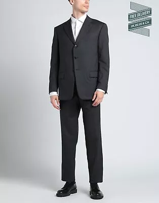 RRP €670 PAL ZILERI Wool Suit Mismatch Size Jacket IT56 Trousers IT54 Flat Front • $199.20