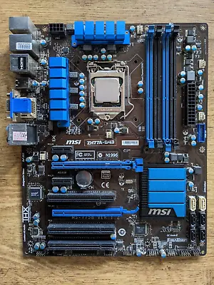 MSI ZH77A-G43 Motherboard With Intel I5-2500k Processor LGA1155 DDR3 • £29.99