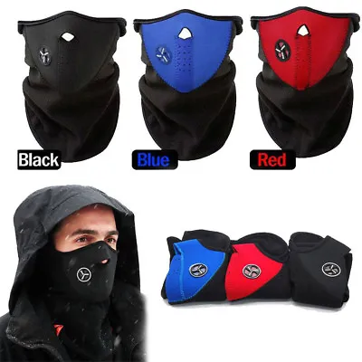 Winter-Cold-Weather-Face-Mask-Motorcycle-Snowboard-Neck-Warmer-Neoprene-Fleece • $5.99