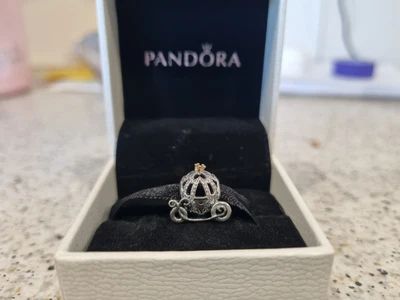 $70 • Buy Genuine Pandora Disney Cinderella's Pumpkin Coach Carriage Charm #0925G585A