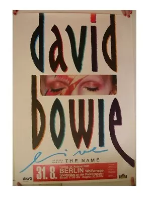 $199.99 • Buy David Bowie Poster Concert Berlin 1990
