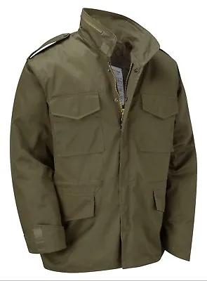 Army Jacket Vintage US M65 Military Field Top Combat Lined Coat Urban Green Navy • £52.24