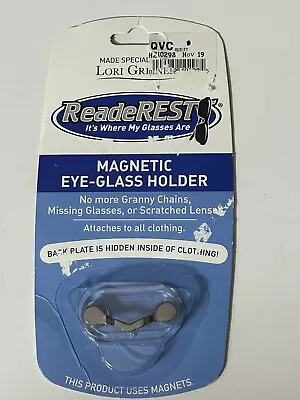 ReadeREST - Classic SILVERTONE Magnetic Eyeglass Holder • $6.95