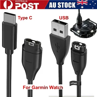 Type C USB Charger Cable For Garmin Fenix 7 6 5 Vivoactive 4 5 Forerunner 945 45 • $7.95