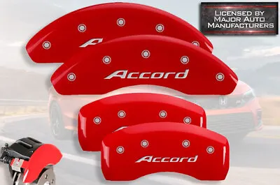 2018-2024 Honda  Accord  2.0L Turbo Front Rear Red MGP Brake Disc Caliper Covers • $274.55