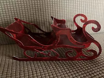 Red Santa's Sleigh Metal Candy Holder/Table Decor Seller Painted • $1.50