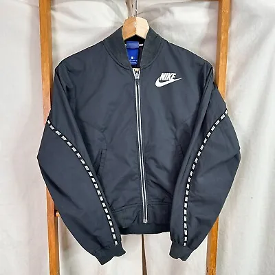 Nike Jacket Womens Extra Small Windproof Stand Collar Jacket Black • $19.95