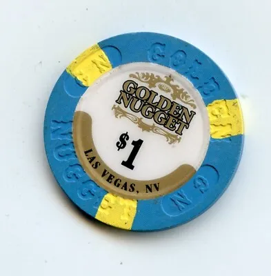 1.00 Chip From The Golden Nugget Casino Las Vegas Nevada Large Inlay • $3