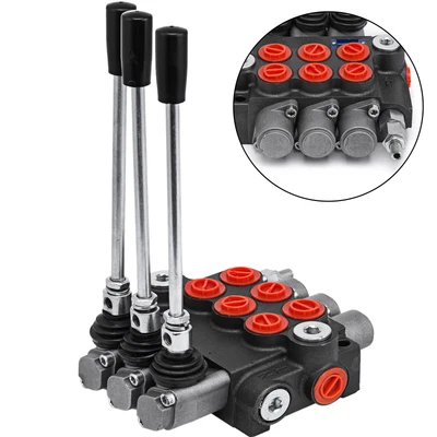$102.09 • Buy 3 Spool Hydraulic Directional Control Valve 11GPM SAE Ports Double Acting