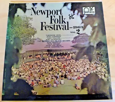 NEWPORT FOLK FESTIVAL 1963 Evening Concerts Vol. 2 LP Vinyl Record Pete Seeger • £4.25