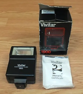 Vintage Vivitar 1900 Electronic Camera Flash Adapter Attachment With Box *READ*  • $79.08
