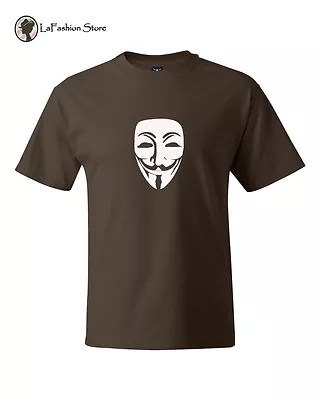 $14.99 • Buy V For Vendetta Guy Fawkes Anonymous Mask Black T-Shirt Hackers S-5XL 