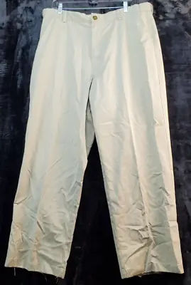 L.L. Bean Dress Pants Mens Size 38 White Cotton Flat Front Straight Leg Pockets • $18.86