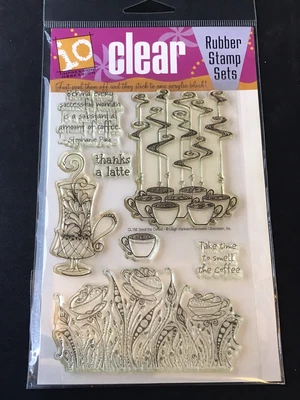 £3.99 • Buy IO Impression Obsession Clear Stamps, Smell The Coffee Cup Mug Thanks A Latte