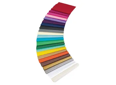 10 SHEETS - TISSUE PAPER LARGE ACID FREE QUALITY SHEETS BIO 50x75 20 COLOURS • £3.35