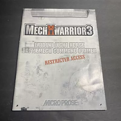 Vintage Video Game Manual: Mechwarrior 3 - Micro Prose • $12.22