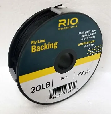 Rio 20 Lb 200 Yard Spool Of Dacron Backing In Black Fly Line & Reel Backing • $13.95