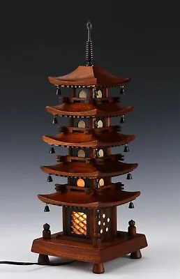 $298.98 • Buy Japanese Vintage Wooden Figure FIVE STORY PAGODA Lamp 五重塔 Tsushima