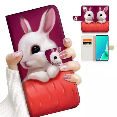 ( For Oppo AX5S ) Flip Wallet Case Cover PB23897 Cartoon Rabbit • $12.99