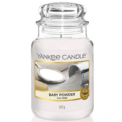 Yankee Candle Large Jar 623g Brand New -Baby Powder - 150h Burn • £22.88