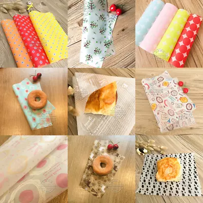£5.09 • Buy 50/100X Waxed Paper - Sandwich Bread Soap Candy Wrapping Oil Greaseproof 22x25cm