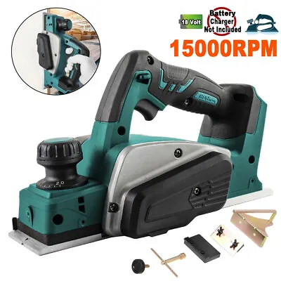 18V Cordless Planer Electric Hand Planers 82mm Fit Makita Battery LXT Body Only • £48