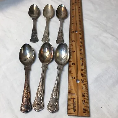 Lot Of 6 Vintage Newbridge EPNS A1 Sugar Spoon Kings Pattern Silverplate • $35