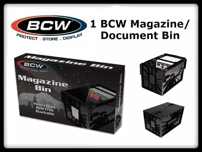 BCW Magazine/Document Bin Heavy Duty Acid Free Plastic Safe Storage W/ Partition • $55.90