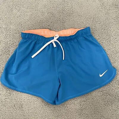 $18.99 • Buy Womens Nike Dri Fit Phantom 2 In 1 Training Shorts (Size Small) Blue Orange