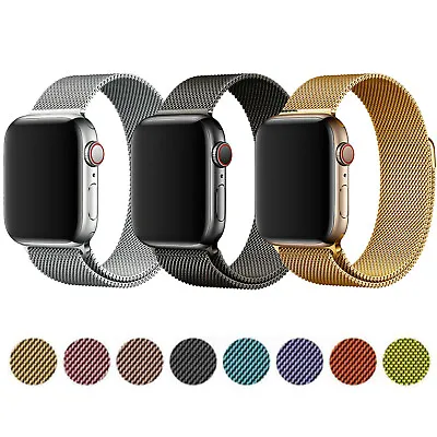 $9.29 • Buy 38-49mm For Apple Watch 8 7 6 5 4 2 SE Magnetic Milanese Loop Band IWatch Strap