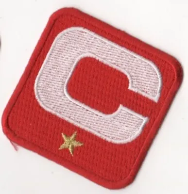 $14.99 • Buy NFL 2019 SEASON CAPTAIN'S JERSEY 1-GOLD-⭐STAR RED PATCH Iron-on WHITE-C-PATCH
