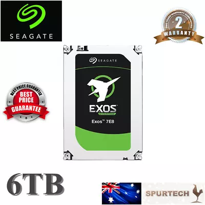 Seagate Exos 7E8 3.5  7200RPM 6TB Enterprise NAS Hard Drive 256MB OEM • $198