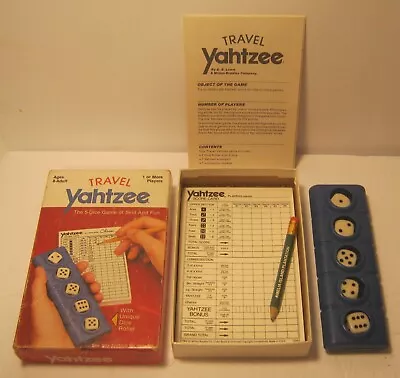 1984 Milton Bradley TRAVEL YAHTZEE With Box & Instructions!! NO RESERVE!! • $4.99