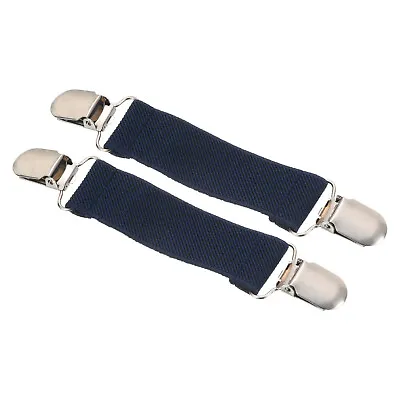 Mitten Clips 2Pcs Elastic Glove Buckle Clip With Double Metal Clamp Dark Blue • $6.83