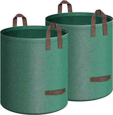 2x272/500L Heavy Duty Waterproof Large Garden Waste Bags Reusable Storage Sacks • £8.59