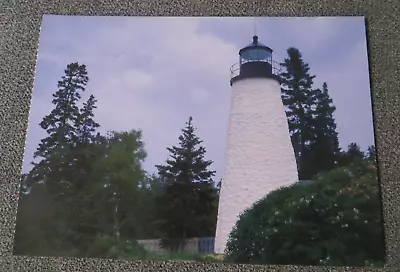 VTG New England Lighthouse Dice Head Light Penobscot River Maine Postcard Unpost • $5.99