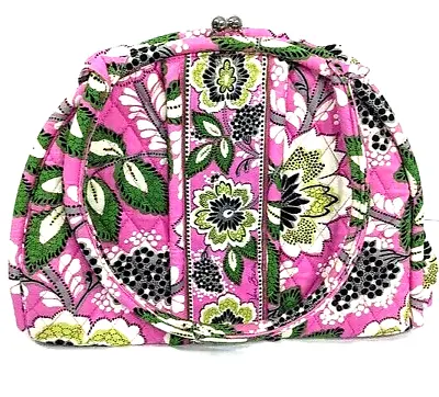 Vera Bradley Eloise Pink/green Kisslock Purse Floral Handbag Tote Purse • $32