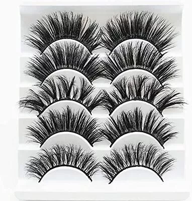 5 Pairs Faux 3D Mink Lashes MultipackFalse Eyelashes Natural Soft False Eyel... • £6.23