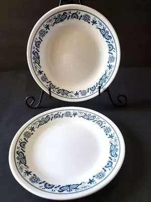 Corelle Old Town Blue Onion Vintage  Bread Butter Dessert Plates 6 3/4  Set Of 2 • $16.99