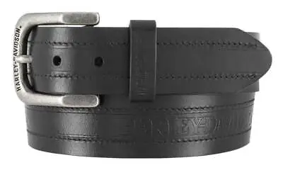 Harley-Davidson Men's Road Trip H-D Genuine Leather Belt - Antique Nickel Buckle • $35.95