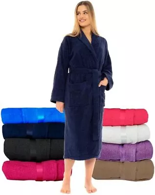 Bath Robe Egyptian Cotton Bathrobes Terry Towelling Dressing Gown Men Women • £13.95